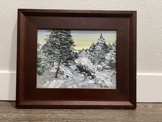 Winter Forest Painting 
