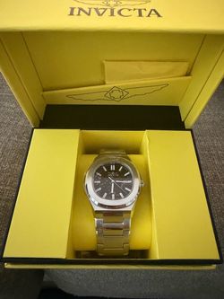 Invicta Stainless Steel Black Dial