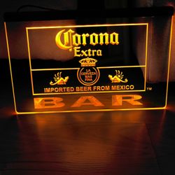 CORONA BAR LED NEON LIGHT SIGN 8x12