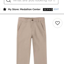 2 Pair Izod Boys 18 Husky Uniform Pants 