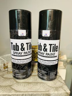 Two High-Gloss Black Tile Spray Paint