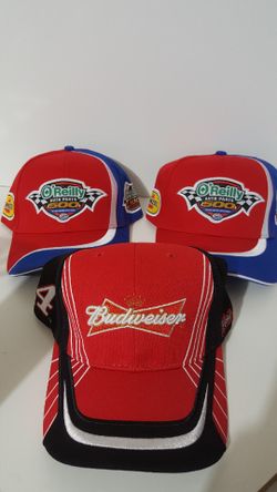 Two O’Reilly Texas Motor Speedway 500 caps and 1 Budweiser cap $20 each