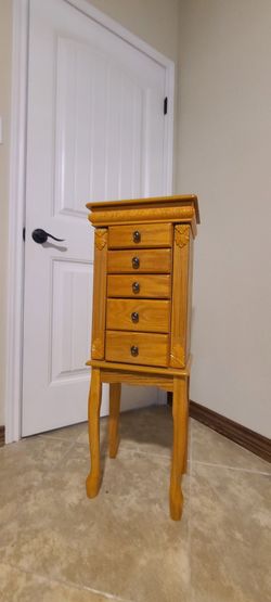 All wood jewelry dresser