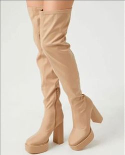 $15 Forver 21 Faux Leather Over-the-Knee Platform Boots