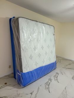 NEW KING PILLOW TOP MATTRESS AND BOX SPRING -- Also Available In All Sizes.