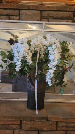 White Wisteria Flowers 