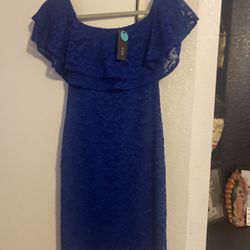 New Xs Blue Lace Dress $20