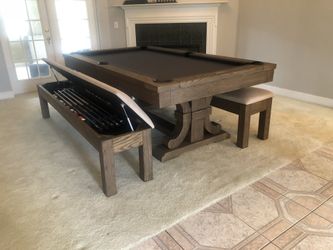 Rustic Modern Pool Table! Dining Room Pool Table Combo!!
