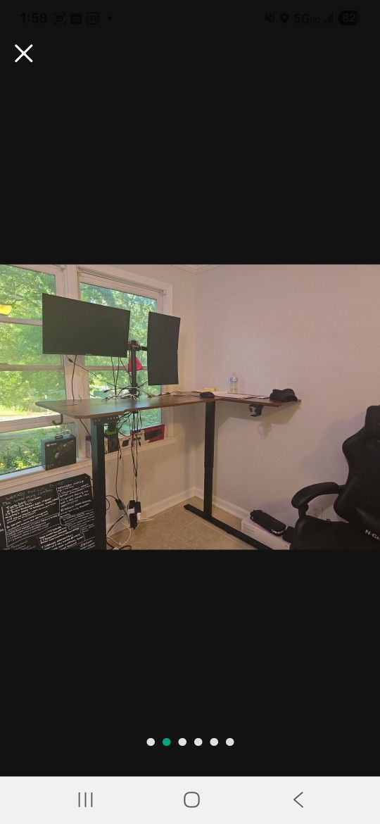 GAMING LShaped standing desk With extra