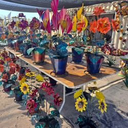 Metal Yard Art, BIRDBATHS & POTTERY 🌵🌺