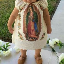 Vestido De Manta Con La Virgen Para Niña