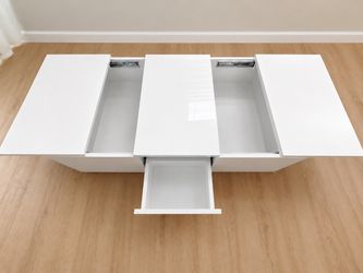 White Gloss coffee table  with Drawers