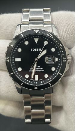 FOSSIL FS5652 MEN'S BLACK DIAL STAINLESS STEEL DIVER 42MM *6784