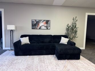 Black sectional sofa couch sala