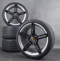 Staggered Pirelli P Zero (PZ4) 265/35ZR21 + 305/30ZR21 Sticky Summer Tires For Porsche Taycan Turbo S