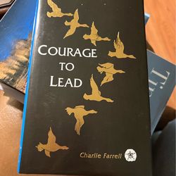 Signed Courage To Lead Charlie Farrell Hardcover 1st Ed 1995 + 2002 Seminar Memo