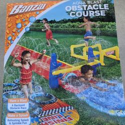 Backyard Water Play Slip N Slide Obstacle Course