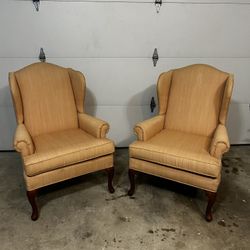 Vintage Fairfield Wingback Chairs