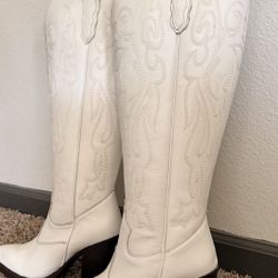 ✨ White Western Boots – Size 8 – Brand New! ✨
