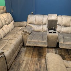 Barcelona Reclining Sofa And loveseat $999