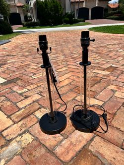 2 NEW matte black Lamp base ($25 for both)