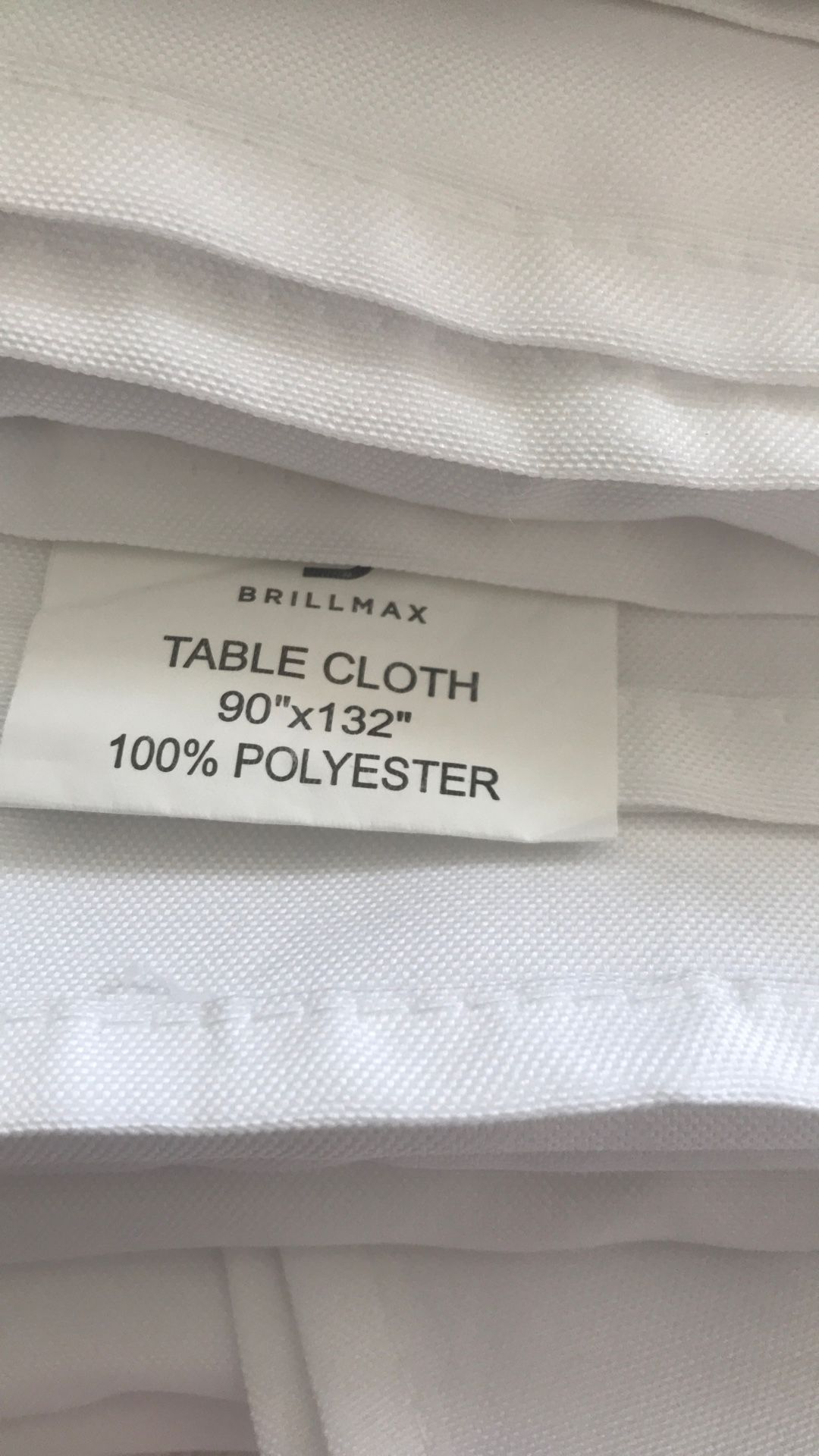 White Rectangular Tablecloths.