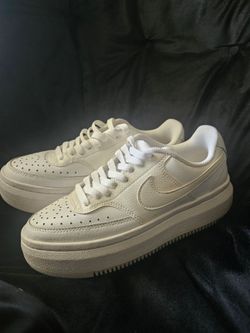 Nike Court Vision Alta White Platform Sneakers