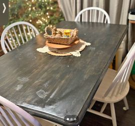 Dining table and chairs