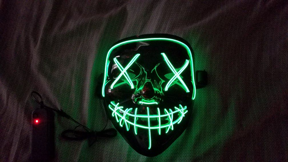 Purge Halloween mask Green LED.