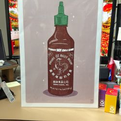 Yummy Hot Chili Sauce Art 12”x18”