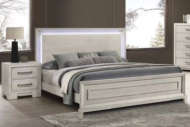 King size Led bed with orthopedic mattress included