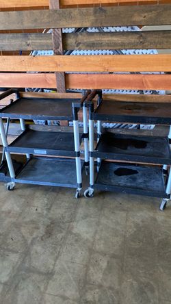 3-Shelf Utility Cart on Wheels