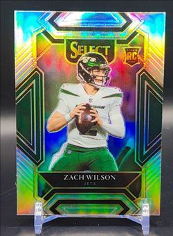 Zach Wilson Silver Prizm Club Level RC Panini Prizm Silver Football Card