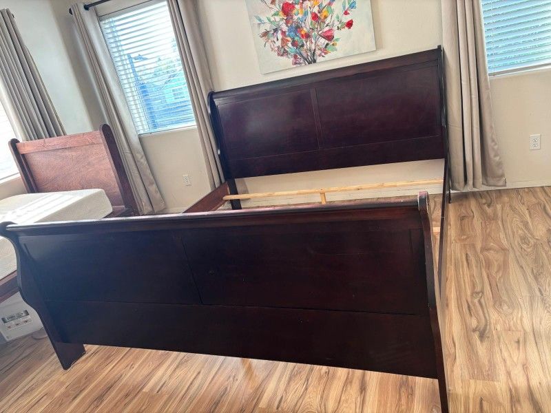 Ashley King And Queen Size Bed Frames With Foundation Boxes