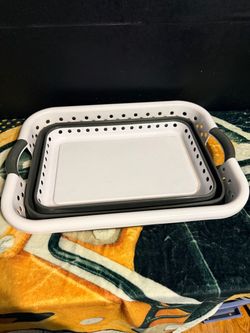 Collapsible Plastic Laundry Basket.