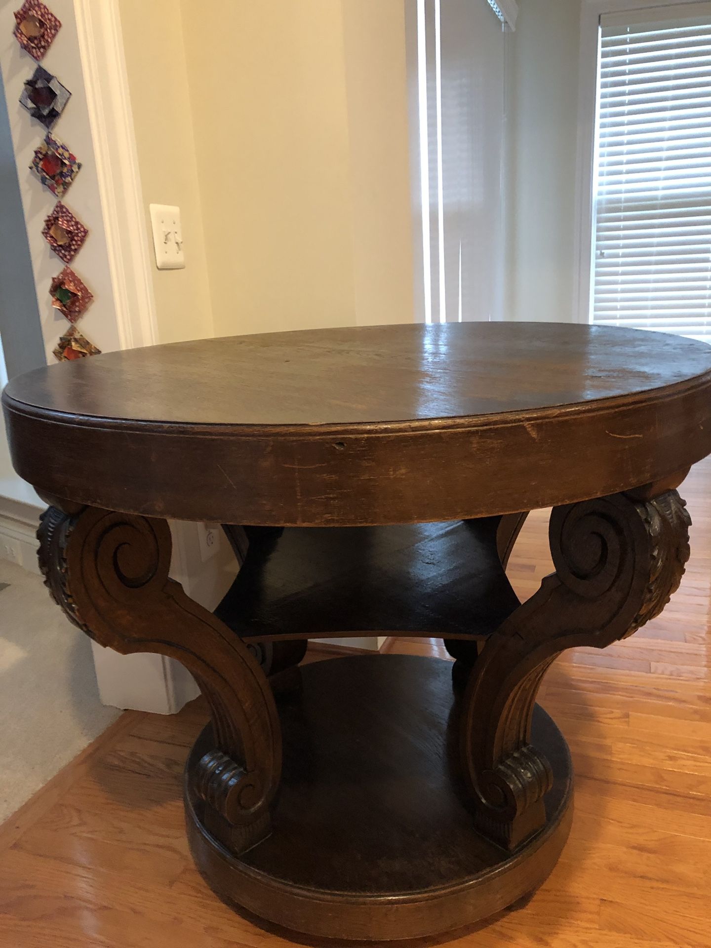 Antique round table from Paris Flea market