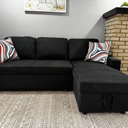🛋️ 3-in-1 Convertible Sofa Bed w/ Hidden Storage – Limited Stock!