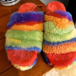UGG CALI COLLAGE MULTI COLOR RAINBOW SANDALS YEAH