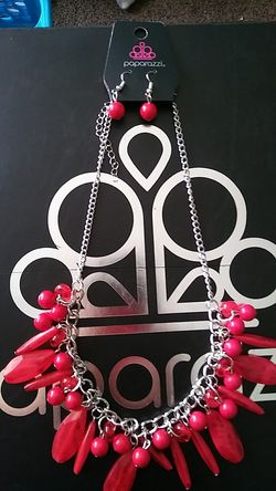 Red beaded necklace