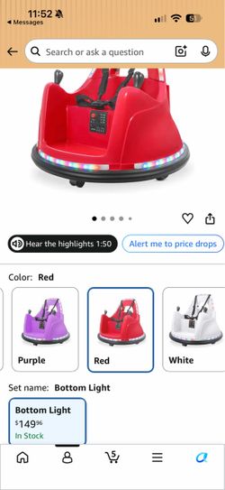 Smart Electric Bumper Car Ride for toddlers.