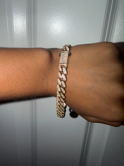 Real diamond 14k Cuban