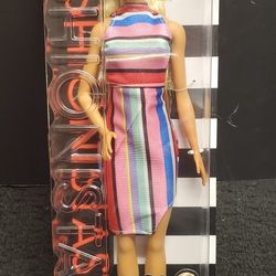 New 2016 Barbie Fashionistas Doll #68 Candy Stripes  