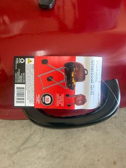 Portable Red Charcoal Grill