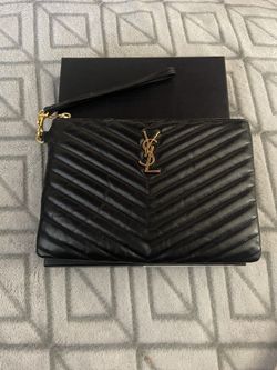 Saint Laurent Quilted Clutch Bag