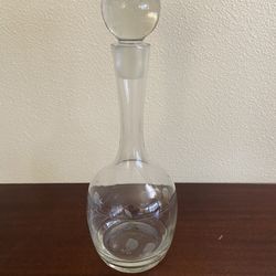 Vintage Toscany Glass Decanter & Stopper 