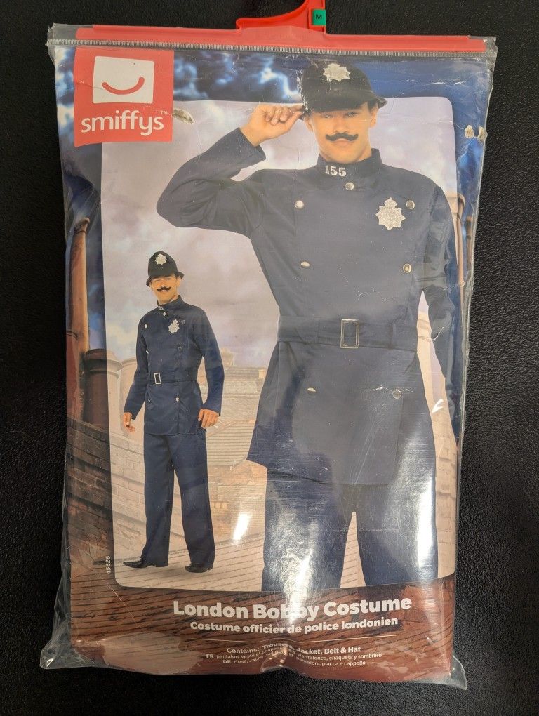 Halloween Costume Cop Police Officer London Bobby Adult Medium