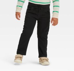 Cat & Jack Toddler Boys' Black Straight Leg Denim Pants —Size: 3T