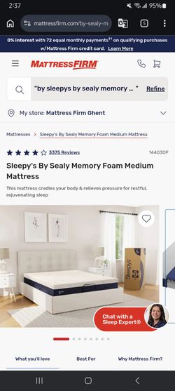 Sleepy's By Sealy Memory Foam Medium Mattress -Full