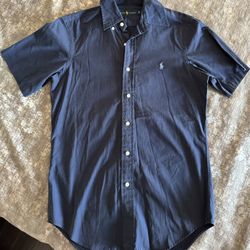 Men’s Polo Ralph Lauren Navy Blue Button Up XS