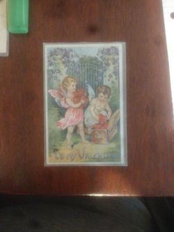 Vintage Valentine Postcard With Benjamin One Cent Stamp 